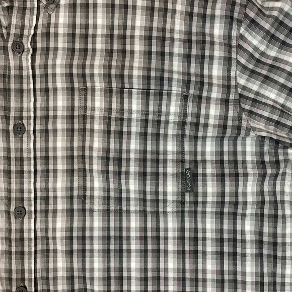 Lot of 2 Columbia Mens XXL Plaid Button Down Shirts Grey Green Regular Fit - Picture 7 of 14